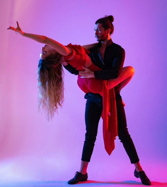 man and woman dancing